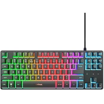Trust GXT 833 Thado TKL, USB, 87 клавиш, RGB LED подсветка, 1.5 м кабель, черный (25886)