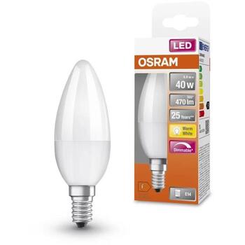 Osram Лампа E14 4058075430914, 4.9 Вт, 470 лм, 2700 K, диммируемая, 25000 ч (4058075430914)