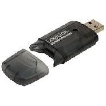 LogiLink Считыватель карт памяти CR0007, USB 2.0, 480 Мбит/с, SD, SDHC, MMC, RS-MMC, черный (CR0007)