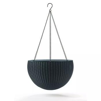 Keter Hanging Sphere Planter 29199246939, 35x35x22cm, 0.90kg, rotangpalmas raksts, laikapstākļiem izturīgs (29199246939)