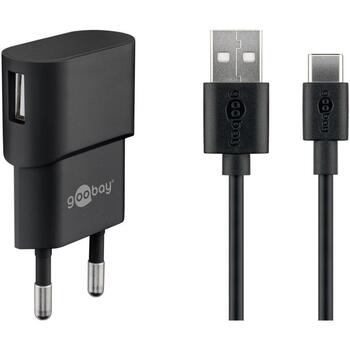 Goobay strāvas adapteris 45298, 5 W, 1 m USB-A uz USB-C kabelis (45298)