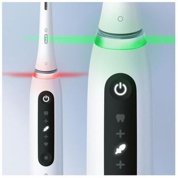 Oral-B elektriskā zobu birste iO5 Quite White, 1 galviņa, 5 režīmi, 48000 apgr/min, spiediena sensors, taimeris, Bluetooth (iO5 Quite White)