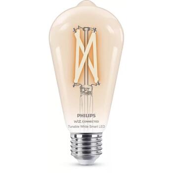 Philips умная светодиодная лампа WFB 60W ST64 927-65 CL 1PF/6 8719514372245, E27, 7Вт, 806лм, 2700-6500K, регулируемый белый свет (8719514372245)