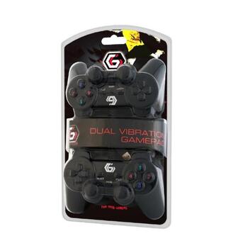 Gembird spēļu panelis JPD-UDV2-01, 2 USB, 10 pogas, 4 virzienu D-pad, 2 kursorsviras, vadu, 1,4m (JPD-UDV2-01)