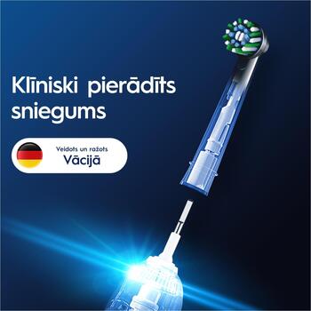 Oral-B nomaināmie zobu birstes uzgaļi EB50BRX-2 Cross Action Pro, 2 gab, melni, pieaugušajiem, X formas sariņi (EB50BRX-2)