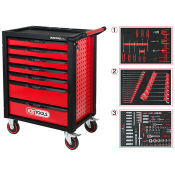 Instrumentu ratiņi KsTools RACINGline, +215 gab. instrumenti, Kstools (826.7215)