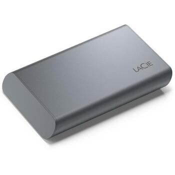 Lacie SSD ārējais STKH2000800, 2 TB, USB Type-C, 1050 MB/s lasīšanas ātrums, 450 MB/s rakstīšanas ātrums, šifrēšana, pelēks (STKH2000800)
