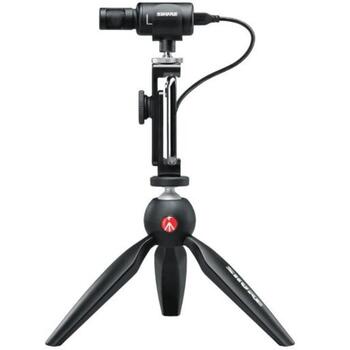 Shure MV88+ VIDEO KIT, настольный микрофон, MV88+DIG-VIDKIT, 24 бит, 48 кГц, 3.5 мм, USB, 1 см, 180 г, кардиоидный (MV88+DIG-VIDKIT)