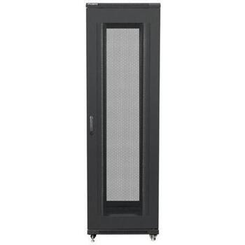 Lanberg Rack шкаф 19 42U FF01-8042-23B, 800mm, 42U, 800kg, IP20, перфорированная дверь, 4 вентилятора (FF01-8042-23B)