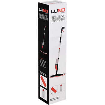 Lund grīdas mops ar smidzinātāju 67160, 118 cm, 350 ml, 410x130 mm, mikrošķiedra, rotējoša galva, salokāms (67160)