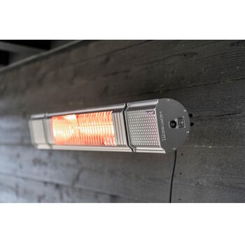 Электрический инфракрасный уличный обогреватель для террасы с Bluetooth колонками и LED подсветкой 2000W IP65 Heat and Beat Grey Eurom (334586)
