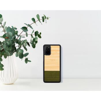 Man&Wood чехол M6643B, 6.7 дюйма, Зеленый, дерево, поликарбонат, совместим с Samsung Galaxy S20 Plus (M6643B)