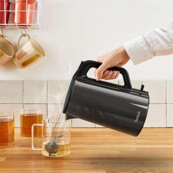 Tefal электрический чайник KI583E, 2000 W, 1.5 L, нержавеющая сталь, 360° вращающаяся база, графитовый цвет (KI583E)