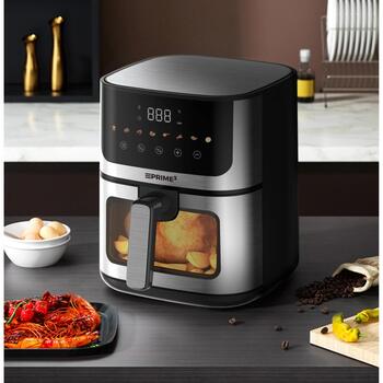 Prime3 Gaisa fritieris SAF32, 1400W, 4.55l, 1 grozs, 8 programmas, skārienekrāns, melna (SAF32)