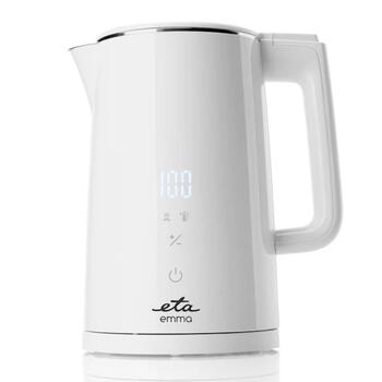 Elektriskā tējkanna ar 2200 W jaudu, 1.5 L ietilpību un 360° rotācijas bāzi ETA559590010 Emma White ETA (ETA559590010)