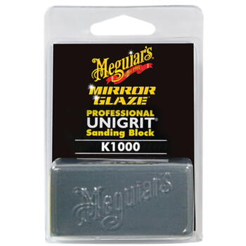 Meguiar's K1000 Mirror Glaze slīpēšanas klucis (1000 grit) – krāsas defektu noņemšanai (6×3×2 cm, USA) (K1000)