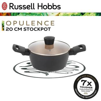 Russell Hobbs Opulence кастрюля RH01669BEU7, 20см, черная, алюминий, антипригарное, можно мыть в посудомоечной машине (RH01669BEU7)