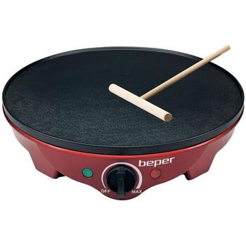 Beper Блинница BT.700Y, 1300 W, 300 mm, регулировка температуры, антипригарное покрытие, инструмент для блинов (BT.700Y)