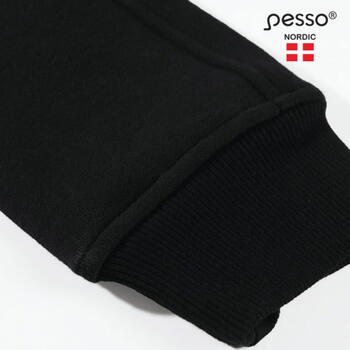 Pesso Turin TURIN_BL-L, melna, L, 65% kokvilna/35% poliesters, 300 g/m², kapuce, rāvējslēdzējs, 2 kabatas (TURIN_BL-L)