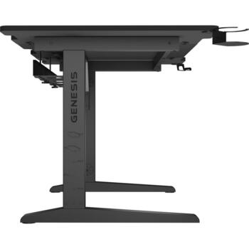 Genesis spēļu galds Holm 160 RGB NDS-2250, 160x75cm, 70-90cm, MDF, regulējams augstums, kabeļu pārvaldība, krūžu turētājs (NDS-2250)
