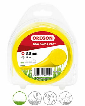 Леска для триммера 3,0 мм - 15 м, OREGON, 69-368-YE (69-368-YE)