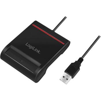 Logilink USB 2.0 кардридер CR0047, USB-A (male), совместим с eID и DNIe, 0.9 м кабель (CR0047)