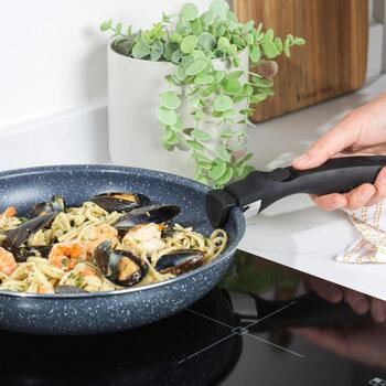 Russell Hobbs набор сковород RH03293EU7, 20см, 24см, 28см, съемная ручка, камень сумерек, синее мраморное покрытие (RH03293EU7)