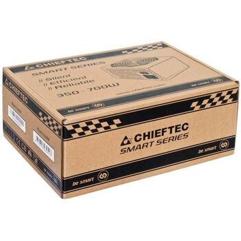 Chieftec Datora barošanas bloks GPS-400A8, 400W, 230V, 47-63Hz, 20+4 pin ATX, 3xSATA, 1x6+2 pin PCIe, melns (GPS-400A8)