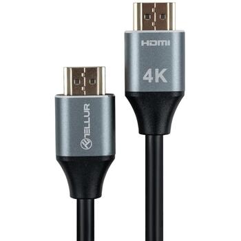 Tellur высокоскоростной HDMI 2.0 кабель TLL312001, 150см, 18Гбит/с, 4K x 2K, 24K позолоченные разъемы, 3D, Ethernet, HDR (TLL312001)