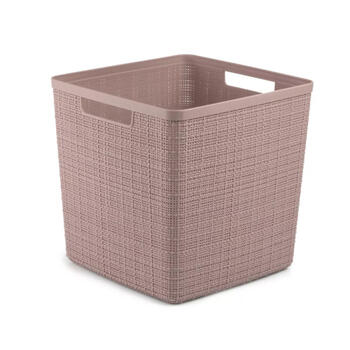 Grozs Jute kvadrāts 17L 28x28x27cm rozā 0801906204 Curver (0801906204)