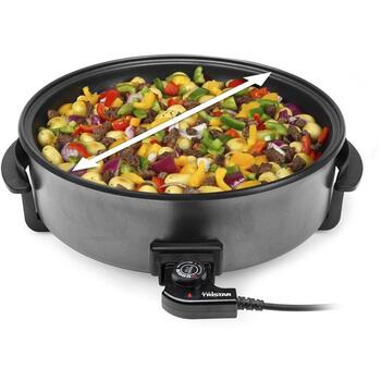 Tristar Multifunkcionāla Grila Panna XXL PZ-9145, 1500 W, 230 V, 7.5 l, melna, 5 temperatūras iestatījumi, neslīdošas kājas (PZ-9145)