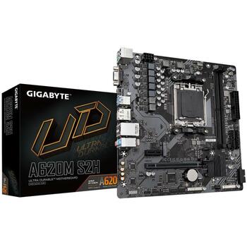 Gigabyte A620M S2H 2.2 mātesplate, AMD Socket AM5, 5+2+2 fāzes digitālais VRM, līdz 7200MHz DDR5, 1xPCIe 4.0 M.2, GbE LAN (A620M S2H 2.2)
