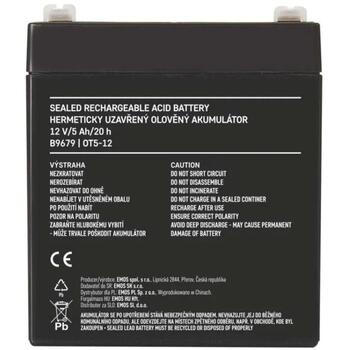 Emos SLA Аккумулятор B9679, 12 В, 5 Ач, Faston, 6,3 мм, AGM, 1 шт, 1,65 кг, 5 лет (B9679)