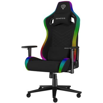 Genesis Trit 660 RGB NFG-2247, spēļu krēsls, 129-136cm, 150kg, 60mm, ergonomisks, atmiņas putas, audums, RGB apgaismojums (NFG-2247)