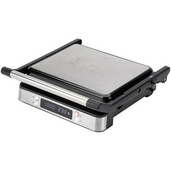 Jata Гриль JEGR1529, 2000 W, 33.5 см, 33.2 см, 11.3 см, нержавеющая сталь, антипригарное покрытие, электронное управление, таймер (JEGR1529)
