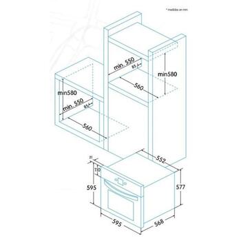 Edesa Духовка EOE-5020 X 921270238, 70 L, 2200 W, 4 программы, Нержавеющая сталь, Поворотный, Легко чистится (921270238)