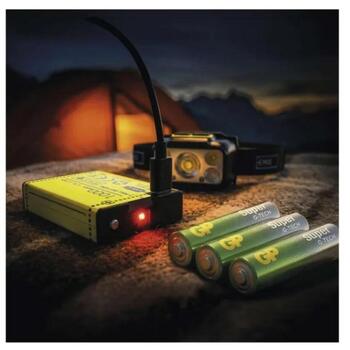 Emos LED uzlādējams galvas lukturis P3546, 550 lm, 110 m, Li-Pol 1000 mAh, 7 režīmi, USB-C, IP45 (P3546)