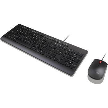 Lenovo Klaviatūra un pele komplekts 4X31R64446, USB, 3 taustiņi, melna, QWERTY, Nordic, izturīga pret izliešanu (4X31R64446)