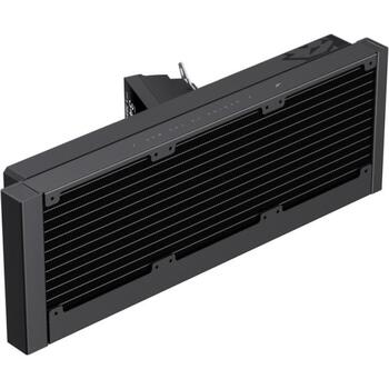 Gamemax procesora šķidruma dzesētājs GLACIER 360 LCD BK, 85.82 cfm, 800-2000 rpm, TDP līdz 330W, ARGB ventilators (GLACIER 360 LCD BK)