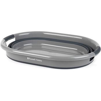 Russell Hobbs Складная корзина для белья LA053879GRYF1EU7, 27л, 62.5см, 45см, 28см, пластик, черный/серый (LA053879GRYF1EU7)