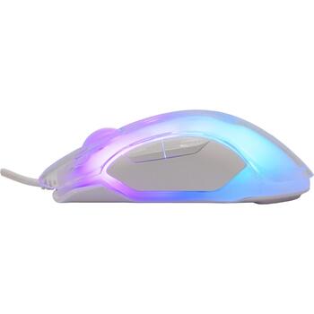 White Shark Мышь MORDRED-W GM-5017, 12800 DPI, 7 кнопок, USB 2.0, 1.8 м, RGB подсветка, оптическая, эргономичная (MORDRED-W)