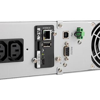 Eaton UPS 9E1000IR 1 кВА, 900 Вт, 4 C13/C14, 7 Ач, 12 В, ЖК-дисплей, 2U, 90% эффективность, 41 дБ, 1 RS-232 (9E1000IR)