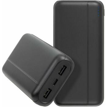 Rivacase Power Bank VA2071 BLACK, 20000 мАч, 10W, 2xUSB Type-A, 1xUSB Type-C, светодиодный индикатор, автоматическое отключение (VA2071 BLACK)