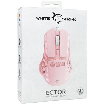 White Shark Мышь ECTOR-P, GM-5016, 7, 7200 DPI, 1.8 м, RGB подсветка, настраиваемый цвет подсветки (ECTOR-P)
