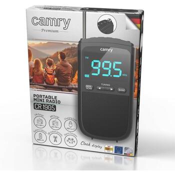 Adler Мини Радио CR 1905, 900mAh, 1 динамик, LCD дисплей, 20 предустановленных станций, функция будильника (CR 1905)
