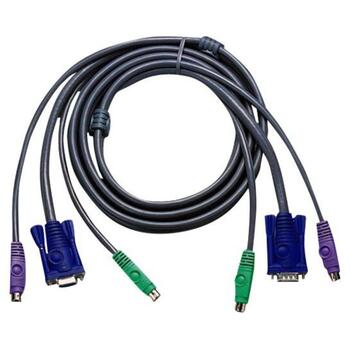 Aten KVM кабель, 3M PS/2, 2L-1003P/C, 3м, 2 x 6 pin mini-DIN M, 1 x HDB-15 M (2L-1003P/C)