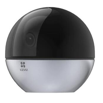 Ezviz E6 CS-E6-V2 внутренняя 5MP 2K умная 360° камера, Wi-Fi/LAN, MicroSD до 512GB, ночное видение 10м, серая (CS-E6-V2)