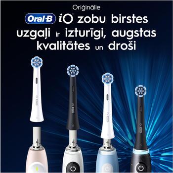 Oral-B nomaināmie zobu birstes uzgaļi iO GentleCare Black 4, 4 gab., pieaugušajiem, ļoti mīksti sari, krāsu maiņas indikators (iO refill GentleCare Black 4)