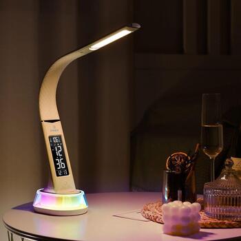 Hawk Настольная лампа HW-LAMP05, 5W, 3 цветовые температуры, RGB, 2 светодиода, будильник (HW-LAMP05)
