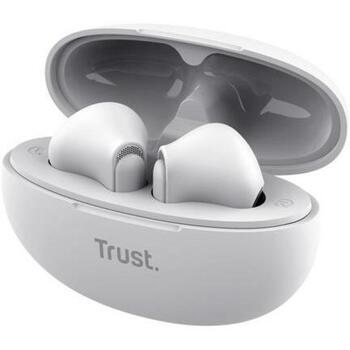 Trust austiņas 25173 Bluetooth TWS, 20-20000 Hz, 36 g, 2 mikrofoni, USB Type-C, 12 mm, balts (25173)